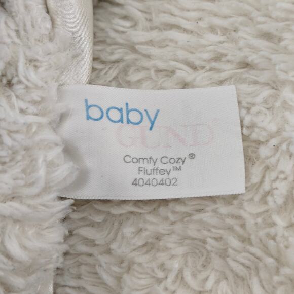Baby Gund Comfy Cozy White Dog Puppy Security Blanket Lovey Plush 22" x 20" - Picture 3 of 5